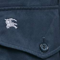 Burberry Prorsum Vintage Navy Blue Cotton Blend Zip-Up Jacket L