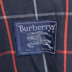 Burberry Prorsum Vintage Navy Blue Cotton Blend Zip-Up Jacket L