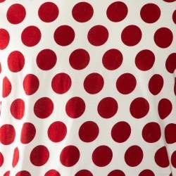 Burberry Prorsum Red/White Large Polka Dot Print Cotton T-Shirt M
