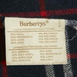 Burberry Prorsum Navy Wool Double Breasted Coat XL