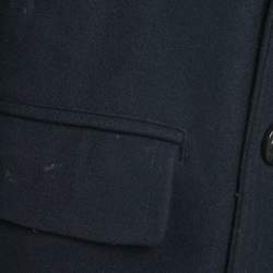 Burberry Prorsum Navy Wool Double Breasted Coat XL