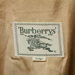 Burberry Prorsum Navy Blue Rib Knit Trim Wool Zip-Up Jacket L