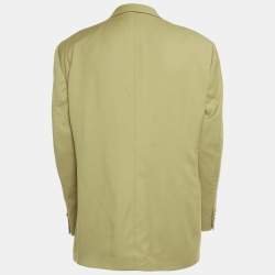 Pre Owned Burberry Prorsum Green Wool Single Breasted Blazer 3XL