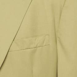 Pre Owned Burberry Prorsum Green Wool Single Breasted Blazer 3XL