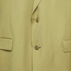 Pre Owned Burberry Prorsum Green Wool Single Breasted Blazer 3XL