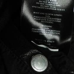 Pre Owned Burberry Prorsum Black Leather Biker Jacket M
