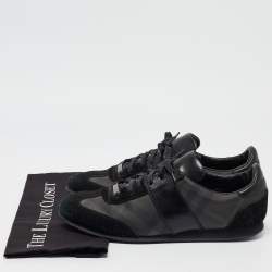 Burberry Prorsum Black Suede And Leather Slip On Sneakers Size 42
