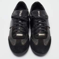 Burberry Prorsum Black Suede And Leather Slip On Sneakers Size 42
