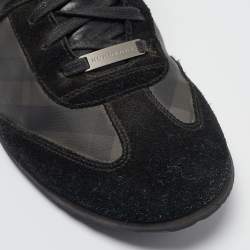 Burberry Prorsum Black Suede And Leather Slip On Sneakers Size 42