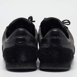 Burberry Prorsum Black Suede And Leather Slip On Sneakers Size 42