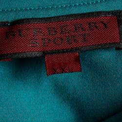 مملوكة مسبقًا Burberry Sport Green Jersey Logo Print T-Shirt XXL