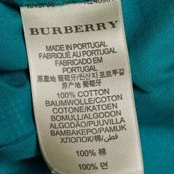 مملوكة مسبقًا Burberry Sport Green Jersey Logo Print T-Shirt XXL