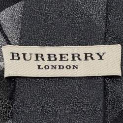 Burberry Grey Nova Check Silk Tie