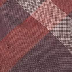 Burberry Burgundy Nova Check Silk Skinny Tie