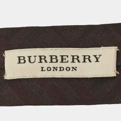 Burberry Burgundy Checks Wool & Silk Tie 
