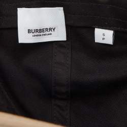 Pre Owned Burberry Beige Logo Embroidered Cotton Badge Appliqué Baseball Cap S