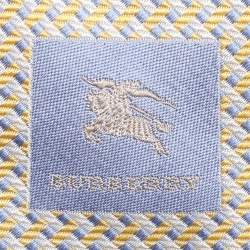 Burberry Yellow/Grey Micro Diamond Motif Silk Tie