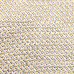 Burberry Yellow/Grey Micro Diamond Motif Silk Tie