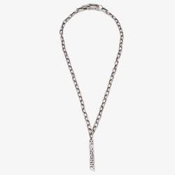 Burberry Logo Detail Silver Tone Necklace