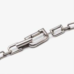 Burberry Logo Detail Silver Tone Necklace
