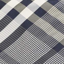 Burberry Navy Blue Check Pattern Silk Tie