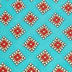 Pre Owned Burberry Vintage Blue Print Silk Tie