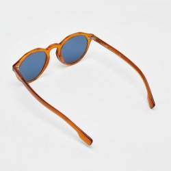 Pre Owned Burberry Brown/Blue B 4280 Frame Round Sunglasses