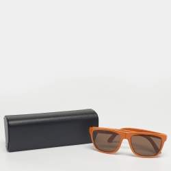 Pre Owned Burberry Orange/Brown B 4106 Folding Square Sunglasses
