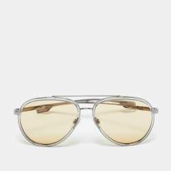 Pre Owned Burberry Yellow B 3125 Oliver Aviator Sunglasses