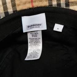 Pre Owned Burberry Beige Vintage Check Bucket Hat M