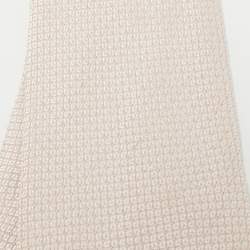 Pre Owned Burberry Light Pink Patterned Silk Tie