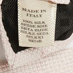 Pre Owned Burberry Light Pink Patterned Silk Tie