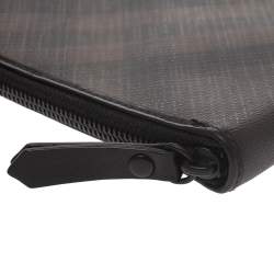 Burberry Brown Smoked Check Coated Canvas and Leather Tablet iPad 2 Case   