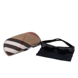 Pre Owned Burberry Dark Havana/ Brown B 4006 Rectangular Sunglasses