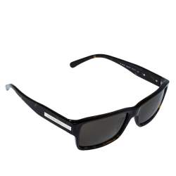 Pre Owned Burberry Dark Havana/ Brown B 4006 Rectangular Sunglasses