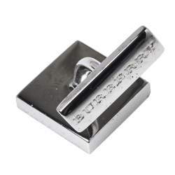 Burberry Silver Tone House Check Square Cufflinks