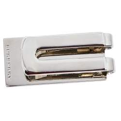 Pre Owned Burberry Nova Check Silver Tone Money Clip