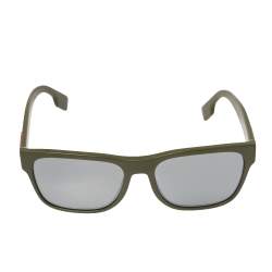 Pre Owned Burberry Green/ Grey 4309 Wayfarer Sunglasses