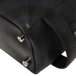 Burberry London Check Coated Canvas And Leather Travel Pouch