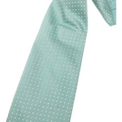 Pre Owned Burberry Pale Blue Jacquard Silk Tie