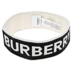 Burberry Monochrome Logo Intarsia Knit Wool Headband Burberry | TLC