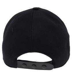 Burberry Black TB Monogram Detail Modal And Leather Trucker Cap M