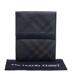 Burberry Dark Brown/Black Smoke Check PVC iPad Cover