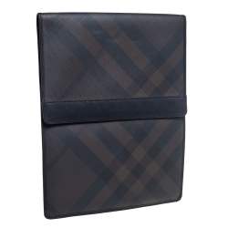 Burberry Dark Brown/Black Smoke Check PVC iPad Cover