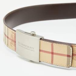 Burberry Beige Haymarket Check Coated Canvas Belt 105 CM