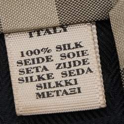 Pre Owned ربطة عنق بربري حرير بطبعة نوفا تشيك بيج 