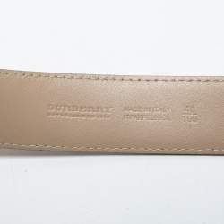 Burberry Beige Nova Check Coated Canvas Buckle Belt 100CM