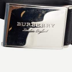 Burberry Black Leather Waist Belt 110 CM