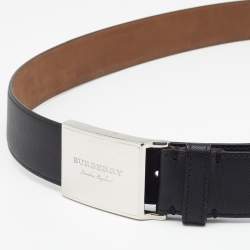 Burberry Black Leather Waist Belt 110 CM