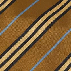 مملوكة مسبقًا Burberry Brown Diagonal Striped Silk Traditional Tie
